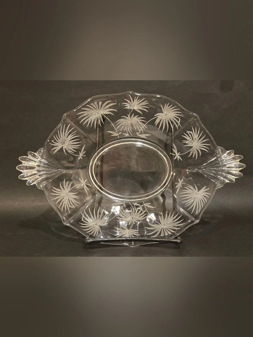 Vintage Fostoria Lido Pattern Crystal Plate